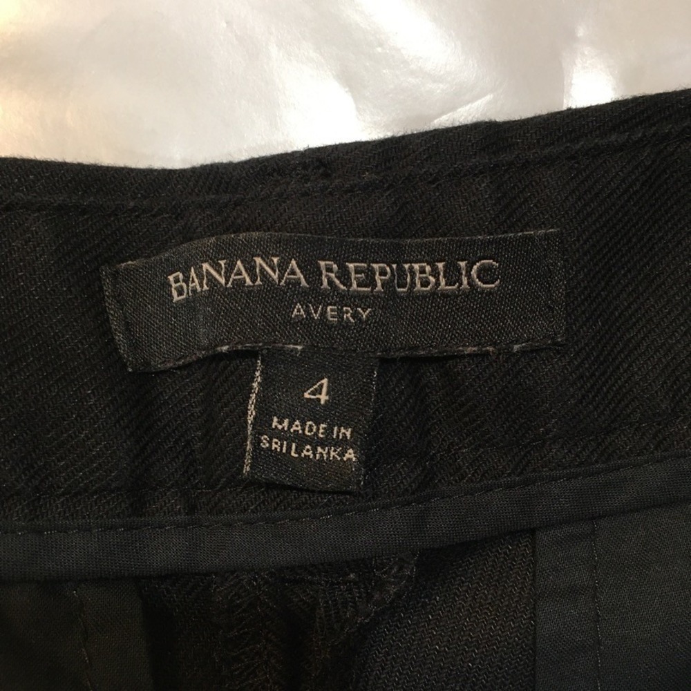 Banana Republic Avery Dress Pants Womens 4 Black Classic Capsule Office Linen - Picture 8 of 10